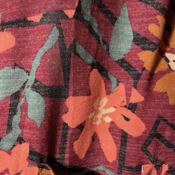 Lularoe Sarah Cardigan Duster Maroon Floral Print Women’s Size M New - Picture 6 of 12